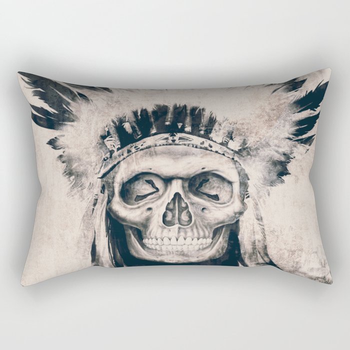 INDIAN SKULL Rectangular Pillow Gallery Image 2