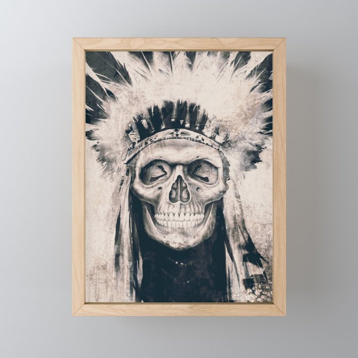 INDIAN SKULL Mini Art Print Gallery Image 1