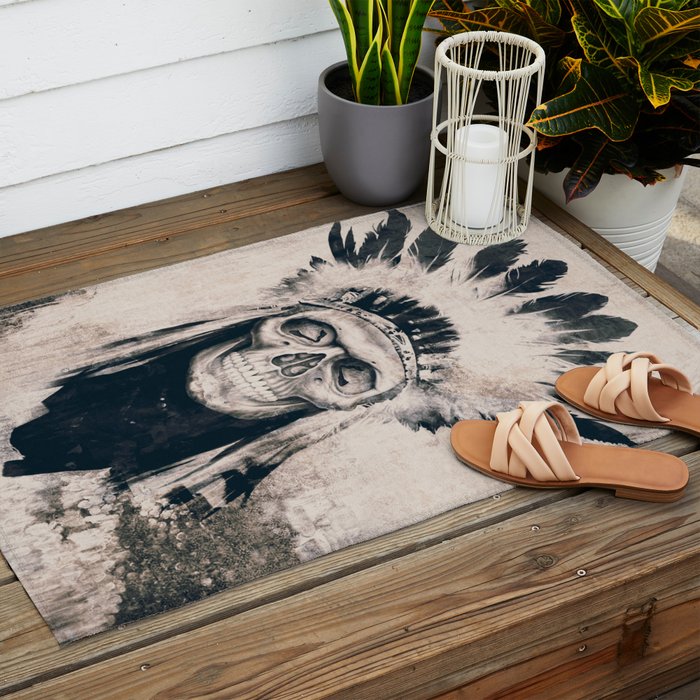 INDIAN SKULL Outdoor Rug Gallery Image 2