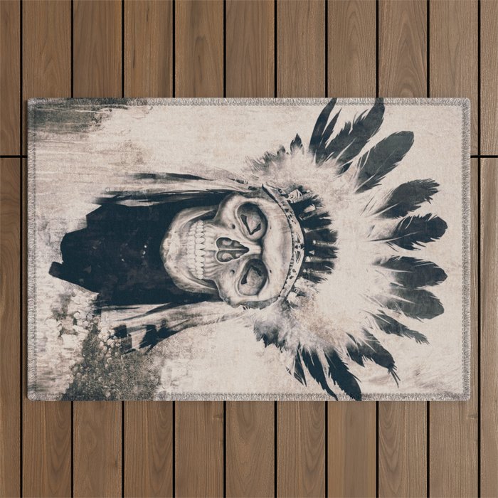 INDIAN SKULL Outdoor Rug Gallery Image 1