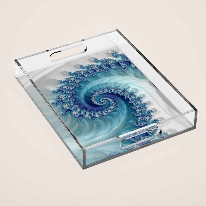 Sound of Seashell - Fractal Art Acrylic Tray Gallery Image 1