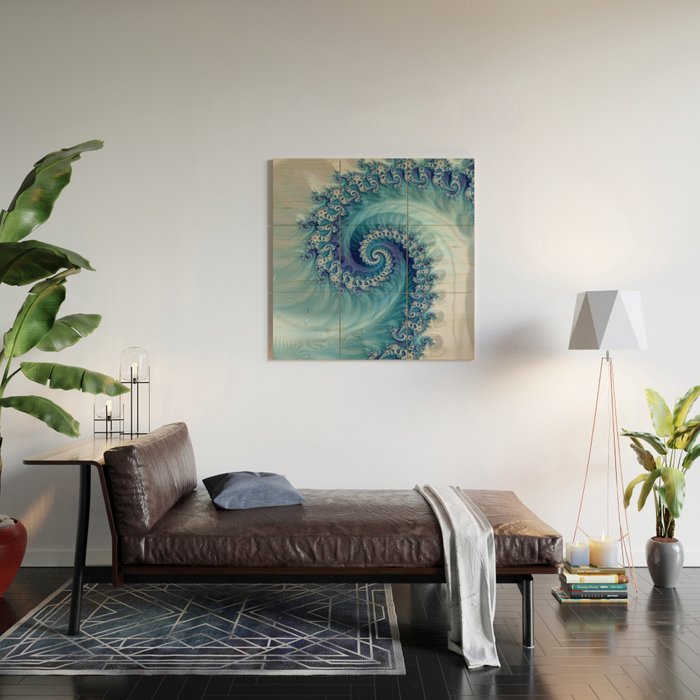 Sound of Seashell - Fractal Art Wood Wall Art Gallery Image 2