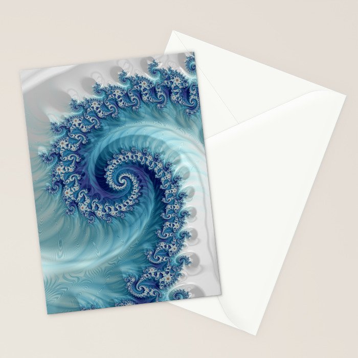 Sound of Seashell - Fractal Art Stationery Card Gallery Image 2