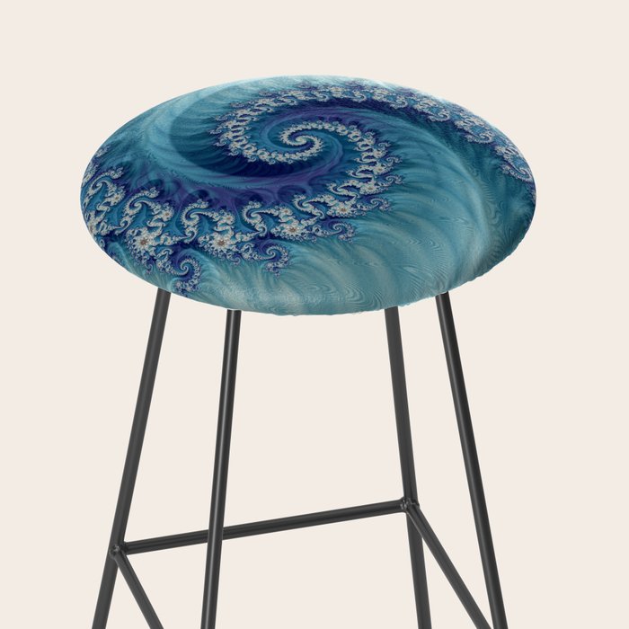Sound of Seashell - Fractal Art Stool Gallery Image 2