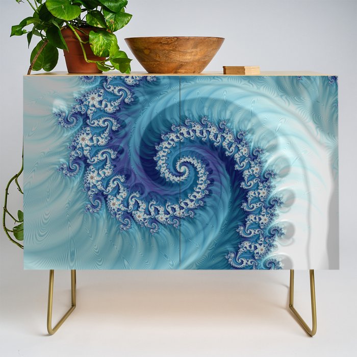 Sound of Seashell - Fractal Art Credenza Gallery Image 1