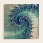 Sound of Seashell - Fractal Art Wood Wall Art Gallery Image 1