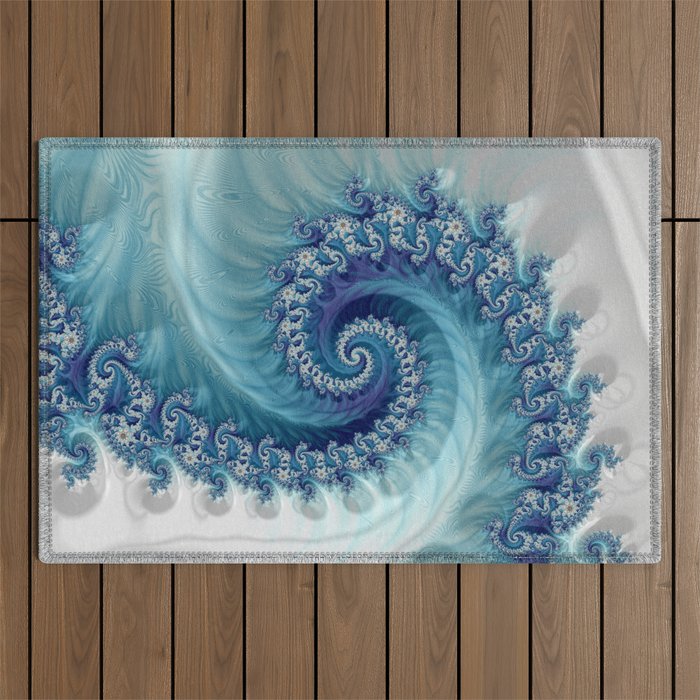Sound of Seashell - Fractal Art Outdoor Rug Gallery Image 1
