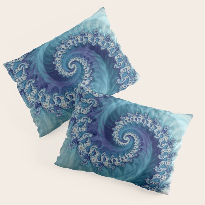 Sound of Seashell - Fractal Art Pillow Sham Gallery Image 3