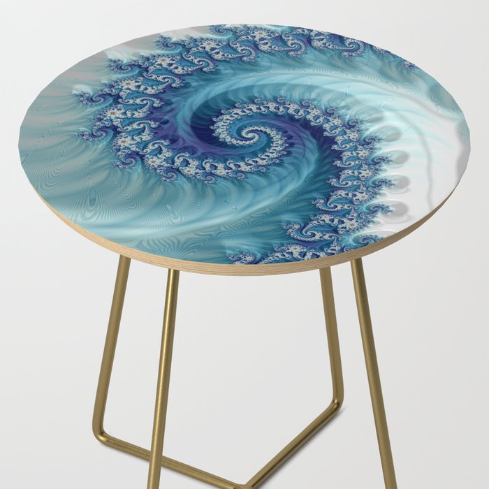 Sound of Seashell - Fractal Art Side Table Gallery Image 2