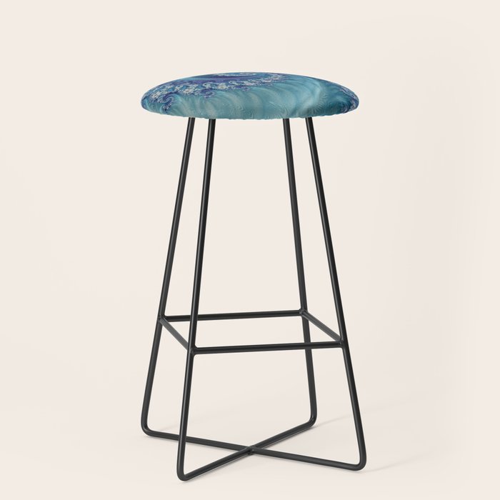 Sound of Seashell - Fractal Art Stool Gallery Image 1