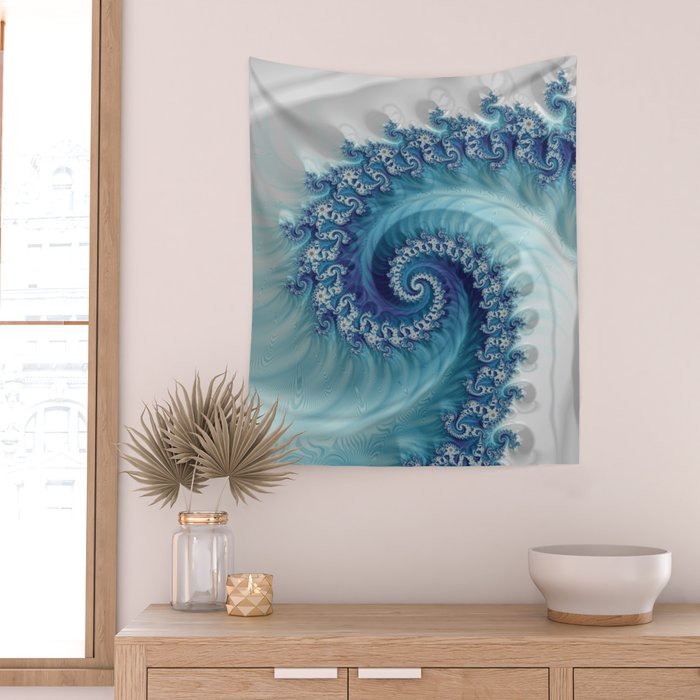 Sound of Seashell - Fractal Art Wall Tapestry Gallery Image 2