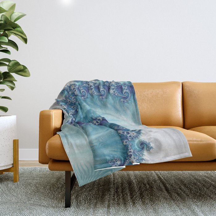 Sound of Seashell - Fractal Art Throw Blanket Gallery Image 1