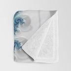 Sound of Seashell - Fractal Art Throw Blanket Gallery Image 3
