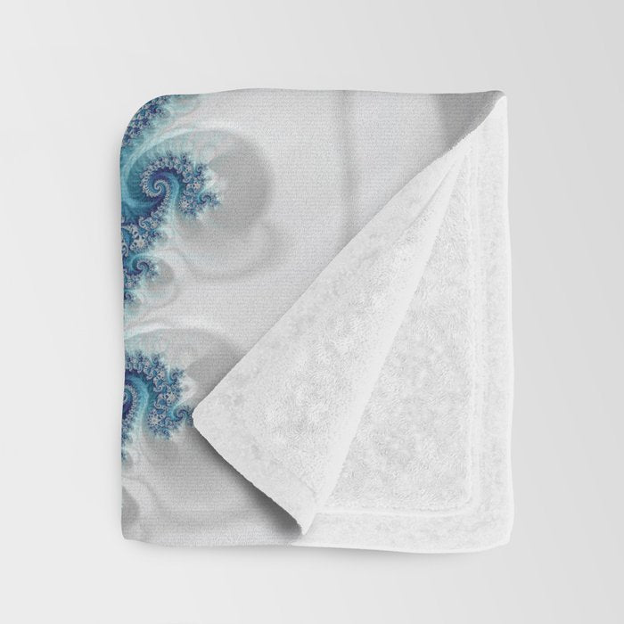 Sound of Seashell - Fractal Art Throw Blanket Gallery Image 3