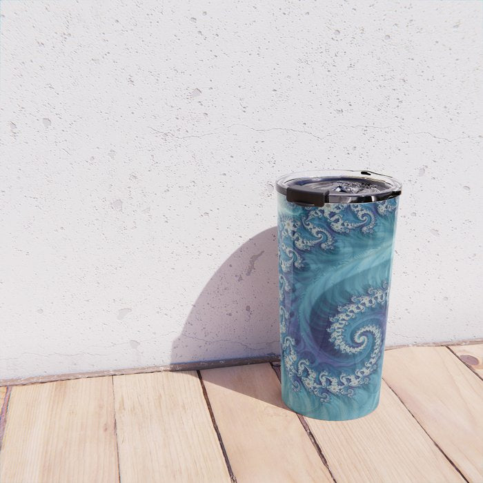 Sound of Seashell - Fractal Art Travel Mug Gallery Image 4