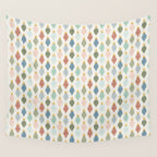 Boho Ornaments . Multicolor Wall Tapestry Gallery Image 4