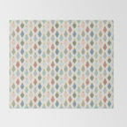 Boho Ornaments . Multicolor Throw Blanket Gallery Image 2