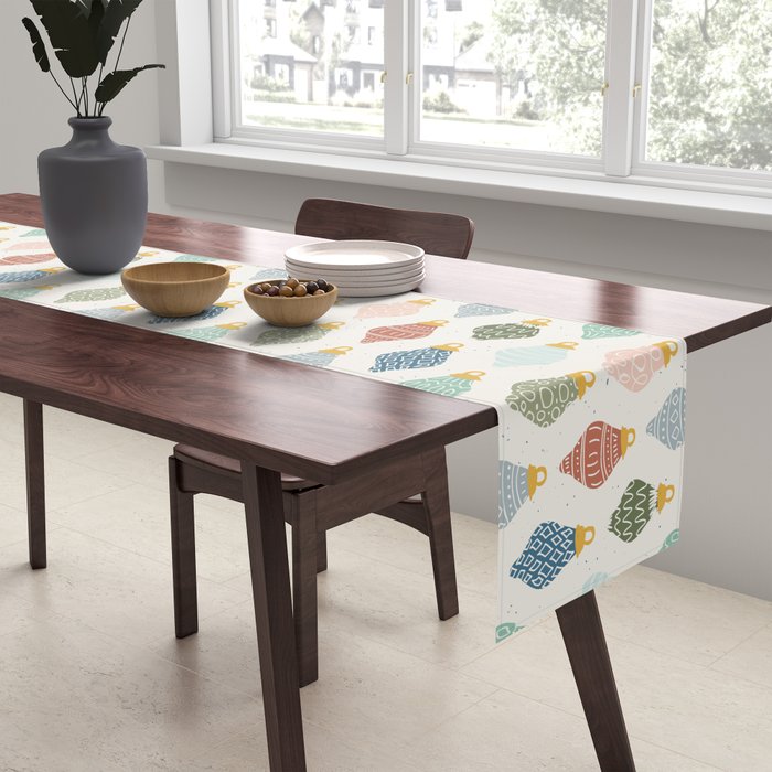 Boho Ornaments . Multicolor Table Runner Gallery Image 2