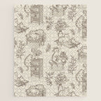 Chonky Cats Toile de Jouy Jigsaw Puzzle Gallery Image 1