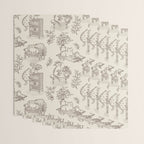 Chonky Cats Toile de Jouy Wrapping Paper Gallery Image 3