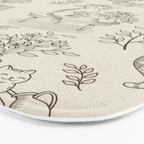 Chonky Cats Toile de Jouy Bath Mat Gallery Image 3