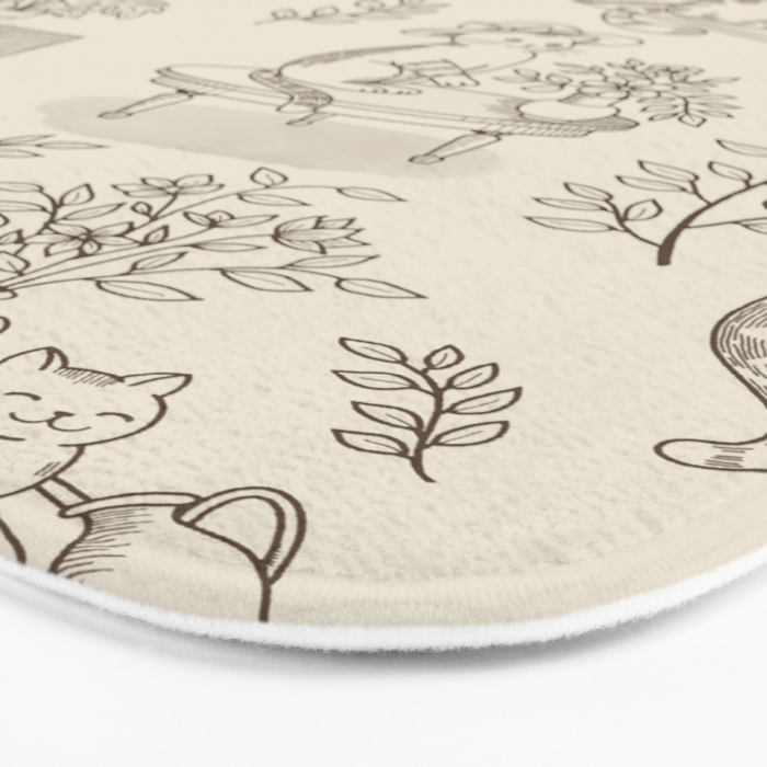 Chonky Cats Toile de Jouy Bath Mat Gallery Image 3