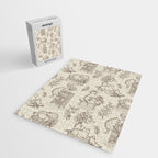 Chonky Cats Toile de Jouy Jigsaw Puzzle Gallery Image 2