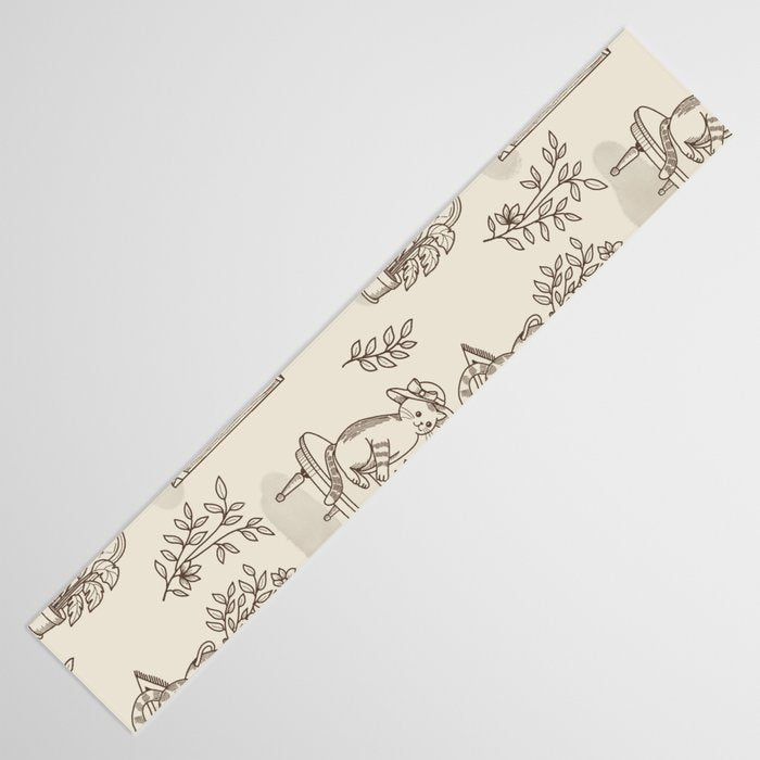 Chonky Cats Toile de Jouy Table Runner Gallery Image 3
