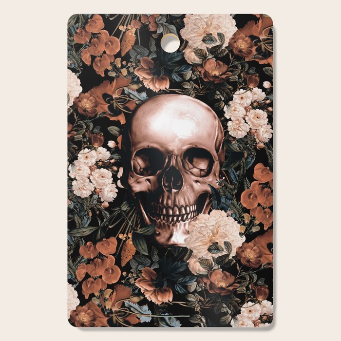 SKULL AND FLOWERS II Cutting Board Gallery Image 1