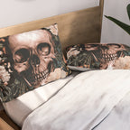SKULL AND FLOWERS II Pillow Sham Gallery Image 2