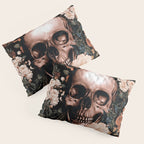 SKULL AND FLOWERS II Pillow Sham Gallery Image 3