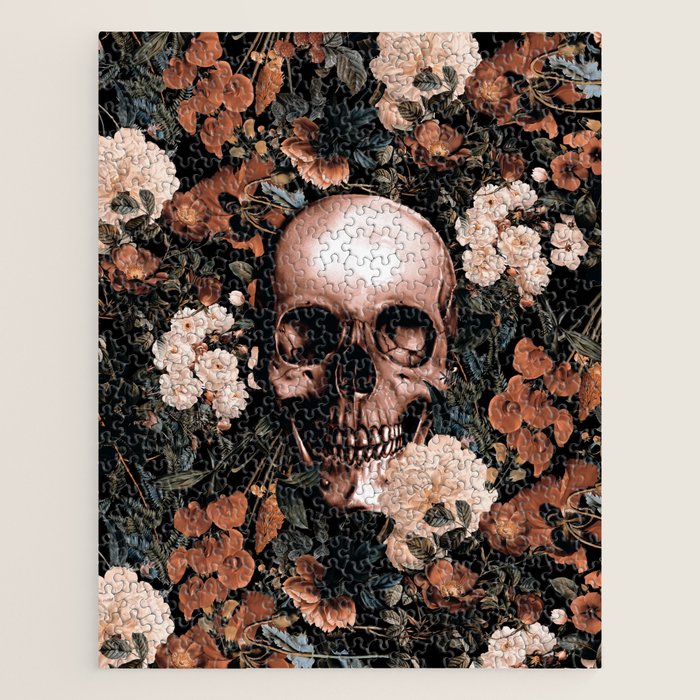 SKULL AND FLOWERS II Jigsaw Puzzle Gallery Image 1
