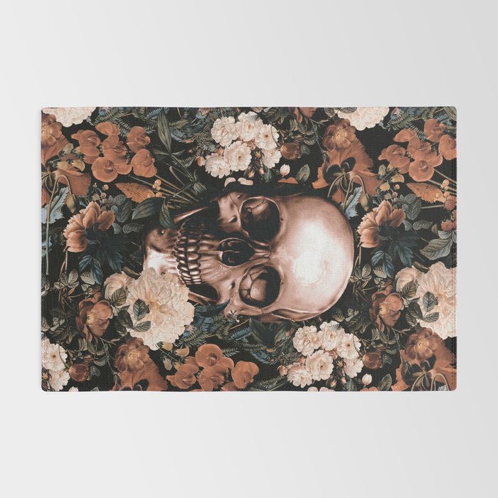 SKULL AND FLOWERS II Rug Gallery Image 2
