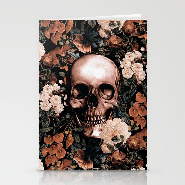 SKULL AND FLOWERS II Stationery Card Gallery Image 1