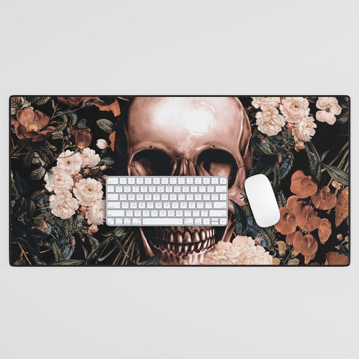 SKULL AND FLOWERS II Desk Mat Gallery Image 1