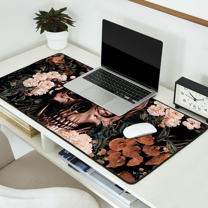 SKULL AND FLOWERS II Desk Mat Gallery Image 2