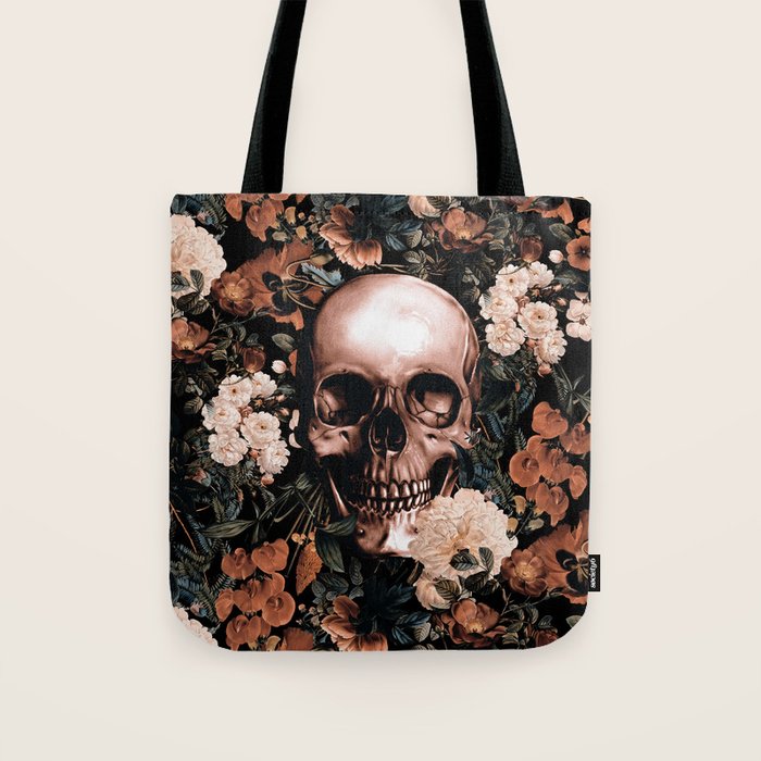 SKULL AND FLOWERS II Tote Bag Gallery Image 1
