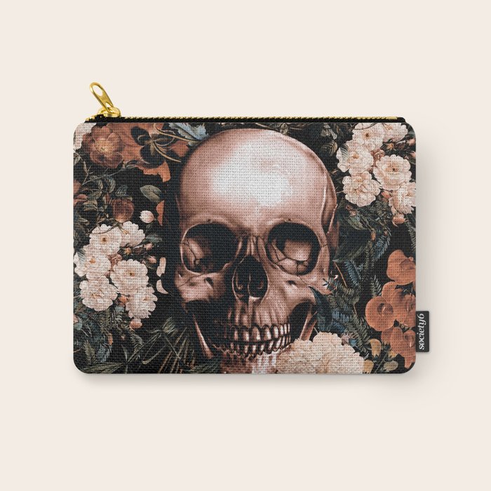 SKULL AND FLOWERS II Carry All Pouch Gallery Image 1