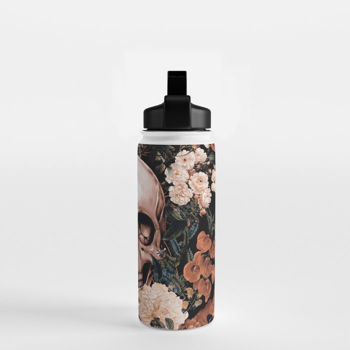 SKULL AND FLOWERS II Water Bottle Gallery Image 2