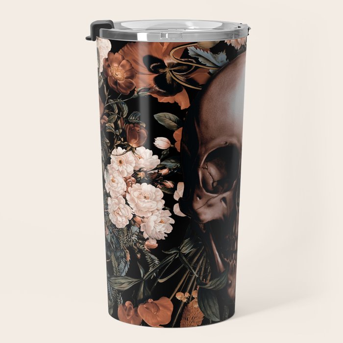 SKULL AND FLOWERS II Travel Mug Gallery Image 3