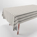 Minimal Arch LVII Vintage Creme and Black Modern Geometric Lines Tablecloth Gallery Image 1