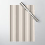 Minimal Arch LVII Vintage Creme and Black Modern Geometric Lines Wrapping Paper Gallery Image 1