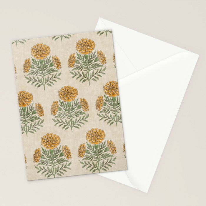Marigold - golden yellow Stationery Card Gallery Image 2