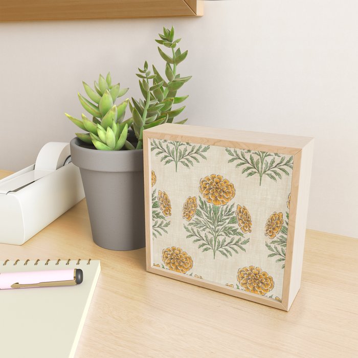 Marigold - golden yellow Mini Art Print Gallery Image 2