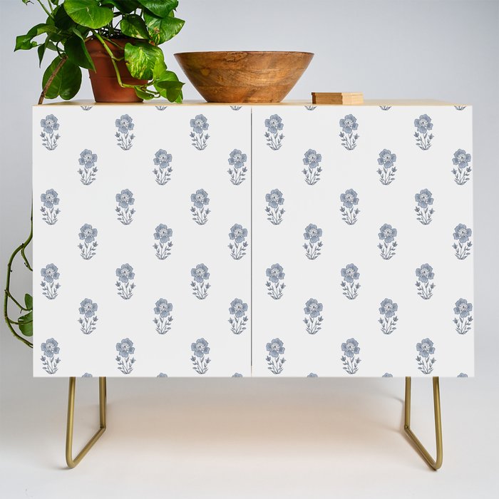 Hydrangea Block Print Credenza Gallery Image 1