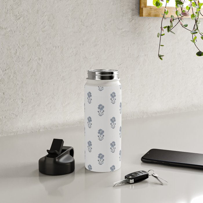 Hydrangea Block Print Water Bottle Gallery Image 4
