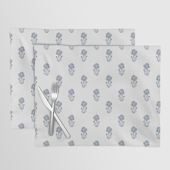 Hydrangea Block Print Placemat Gallery Image 1
