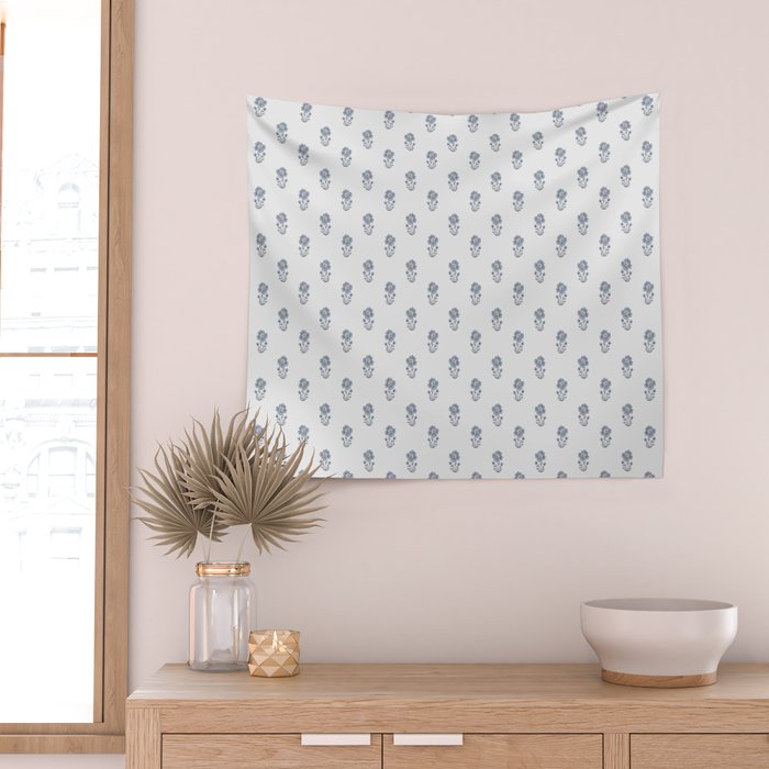 Hydrangea Block Print Wall Tapestry Gallery Image 2