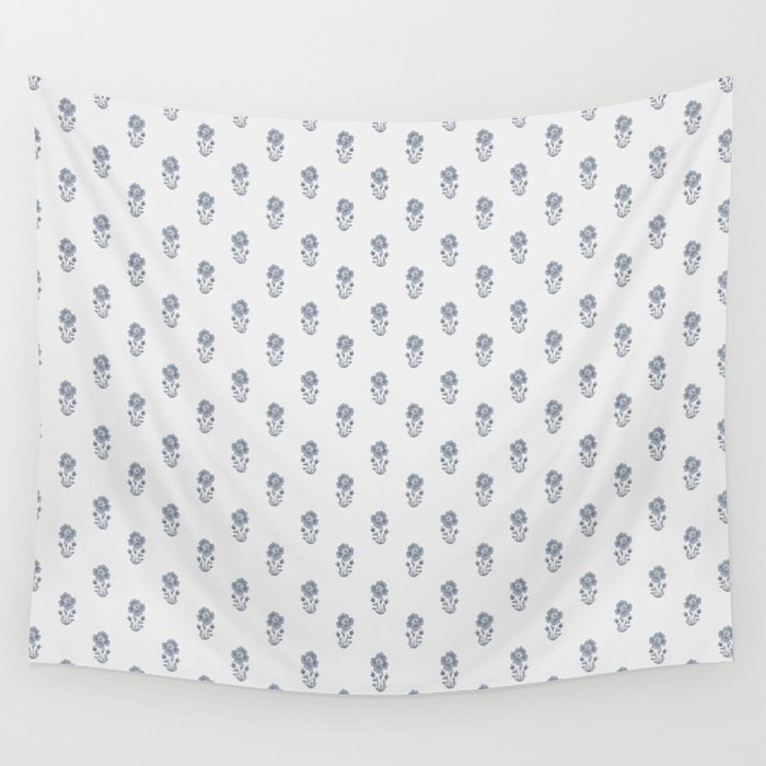 Hydrangea Block Print Wall Tapestry Gallery Image 4