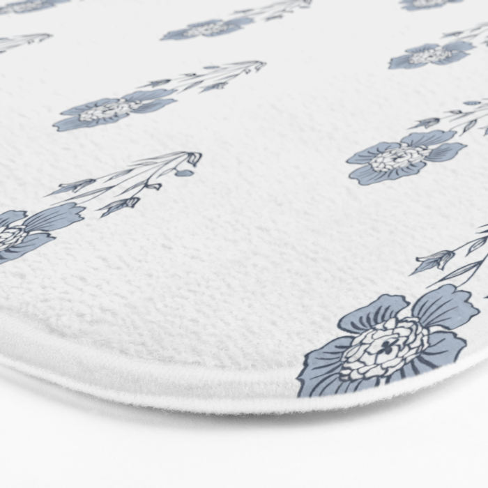 Hydrangea Block Print Bath Mat Gallery Image 3